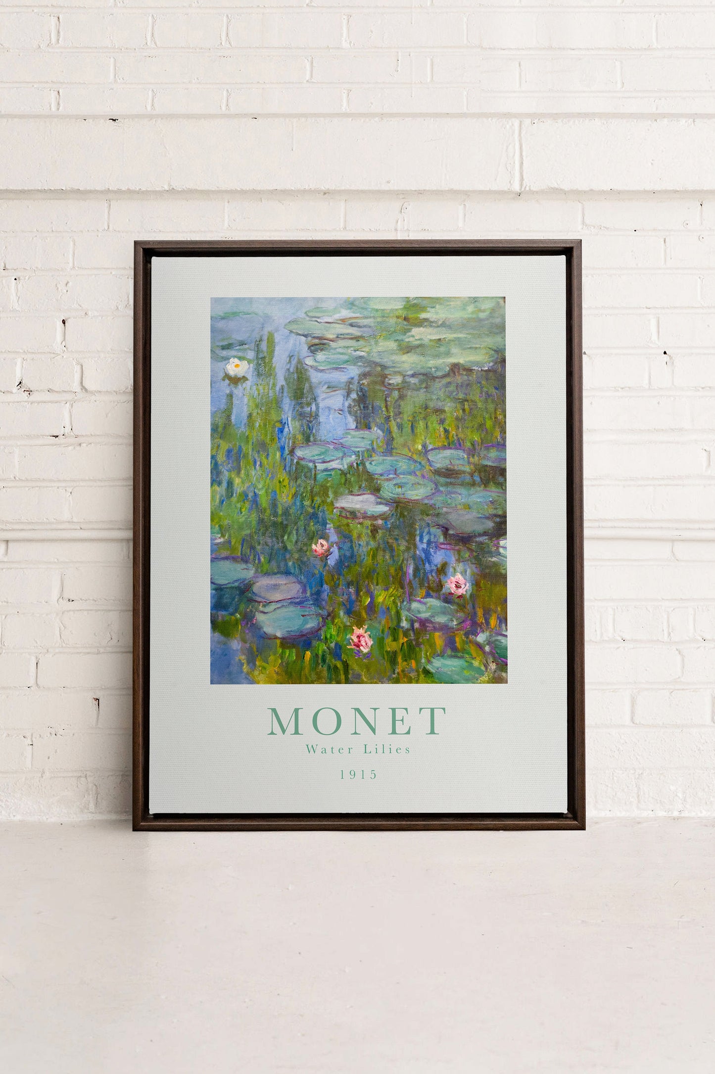 WATER LILIES, Oeuvre sur toile étirée
