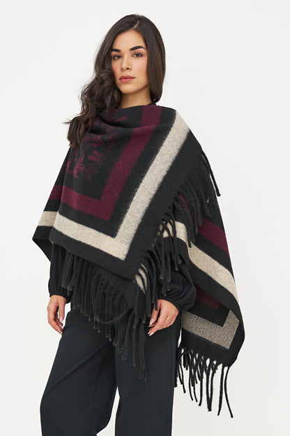 Women's Printed Woven Poncho