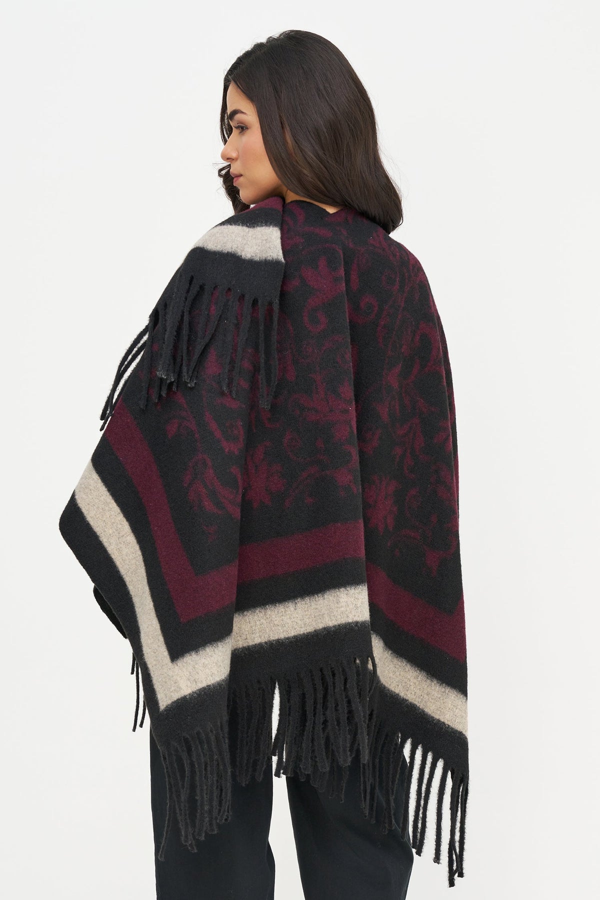 Women's Printed Woven Poncho
