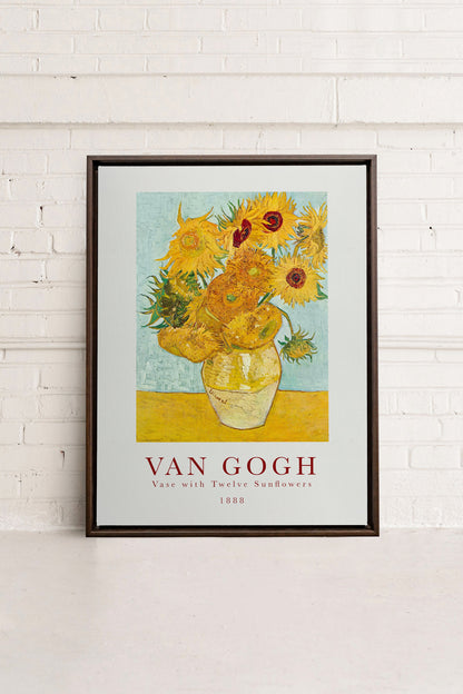 ZWÖLF SONNENBLUMEN, Kunstwerk auf gespannter Leinwand