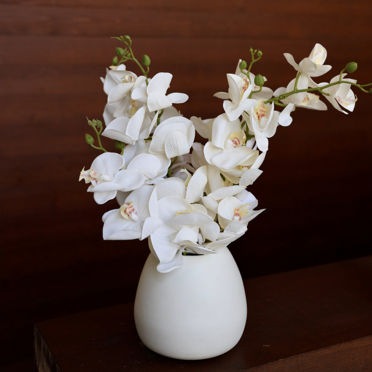 Zuna Künstliche Weiße Orchideenstrauß 107 x 30 cm (6er-Set)