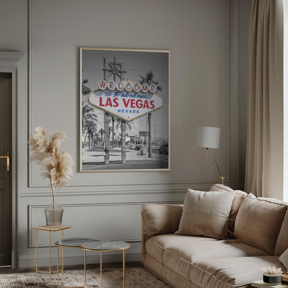Wandbild LAS VEGAS Sign - farbcodiert