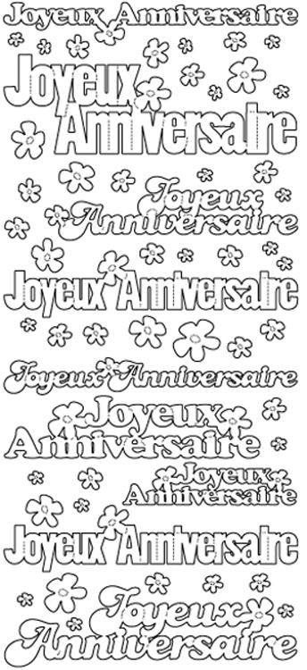 Peel-Off Stickers - Joyeux Anniversaire