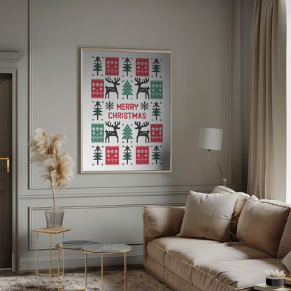 Wandbild Frohe Weihnachten Leinwanddruck