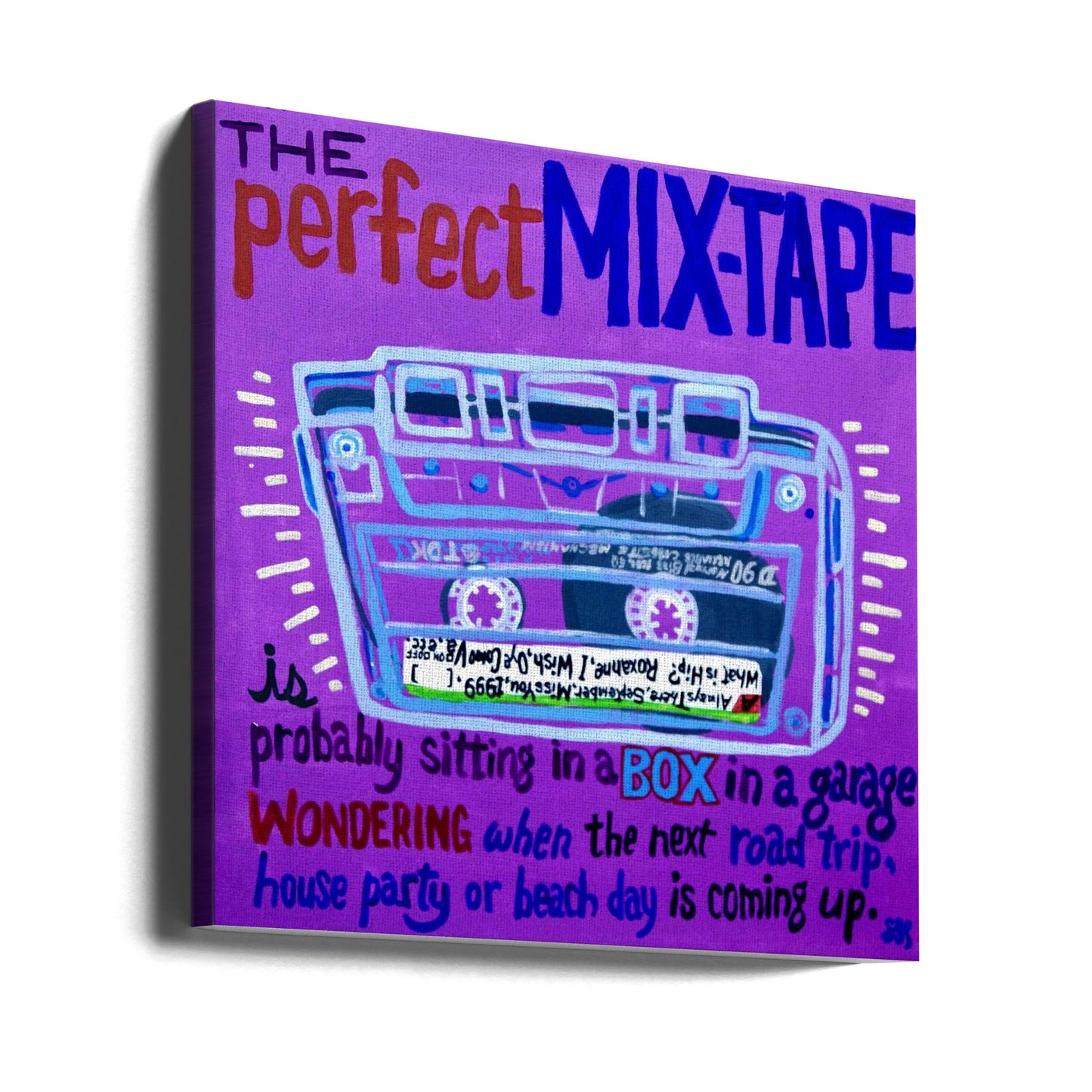 Wall art Mix Tape Canvas Print
