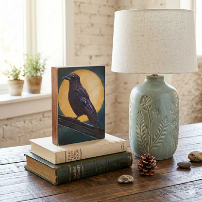 Print on Wood Block - American Crow