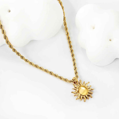 Radiant Sun Pendant Necklace