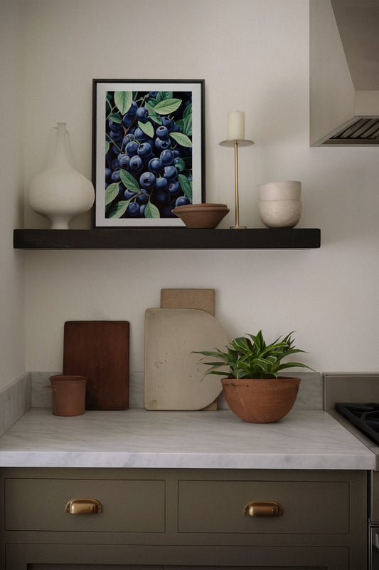 BLUEBERRY BLISS, Kunst auf gespannter Leinwand