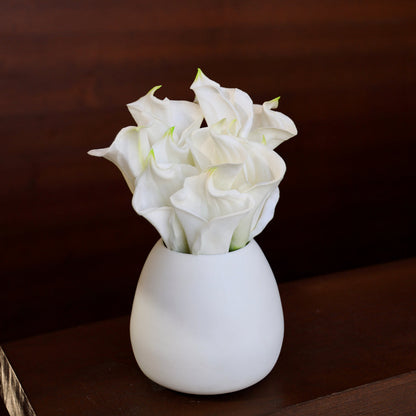 Lawi Künstlicher weißer Calla-Lilien-Strauß 63,5 cm x 25,4 cm (12er-Set)