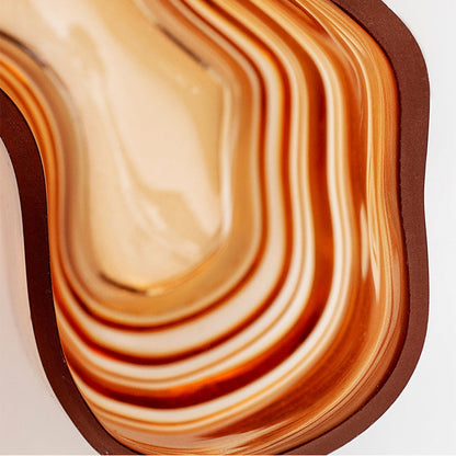 See-Glasvase – mundgeblasenes, organisches Design in Amber