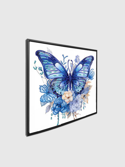 Wandkunst – Blauer Schmetterling groß – Leinwandbild