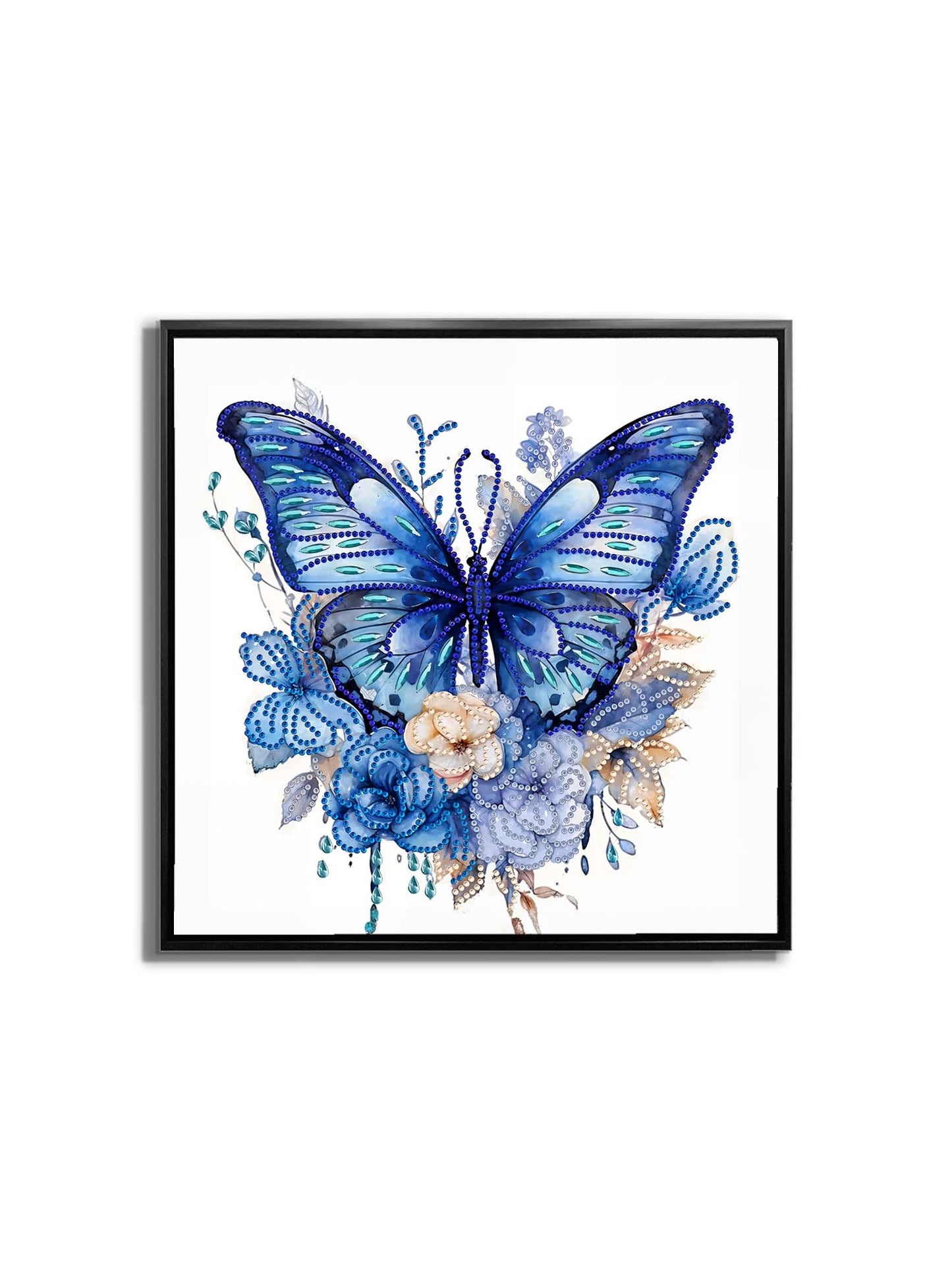 Wandkunst – Blauer Schmetterling groß – Leinwandbild