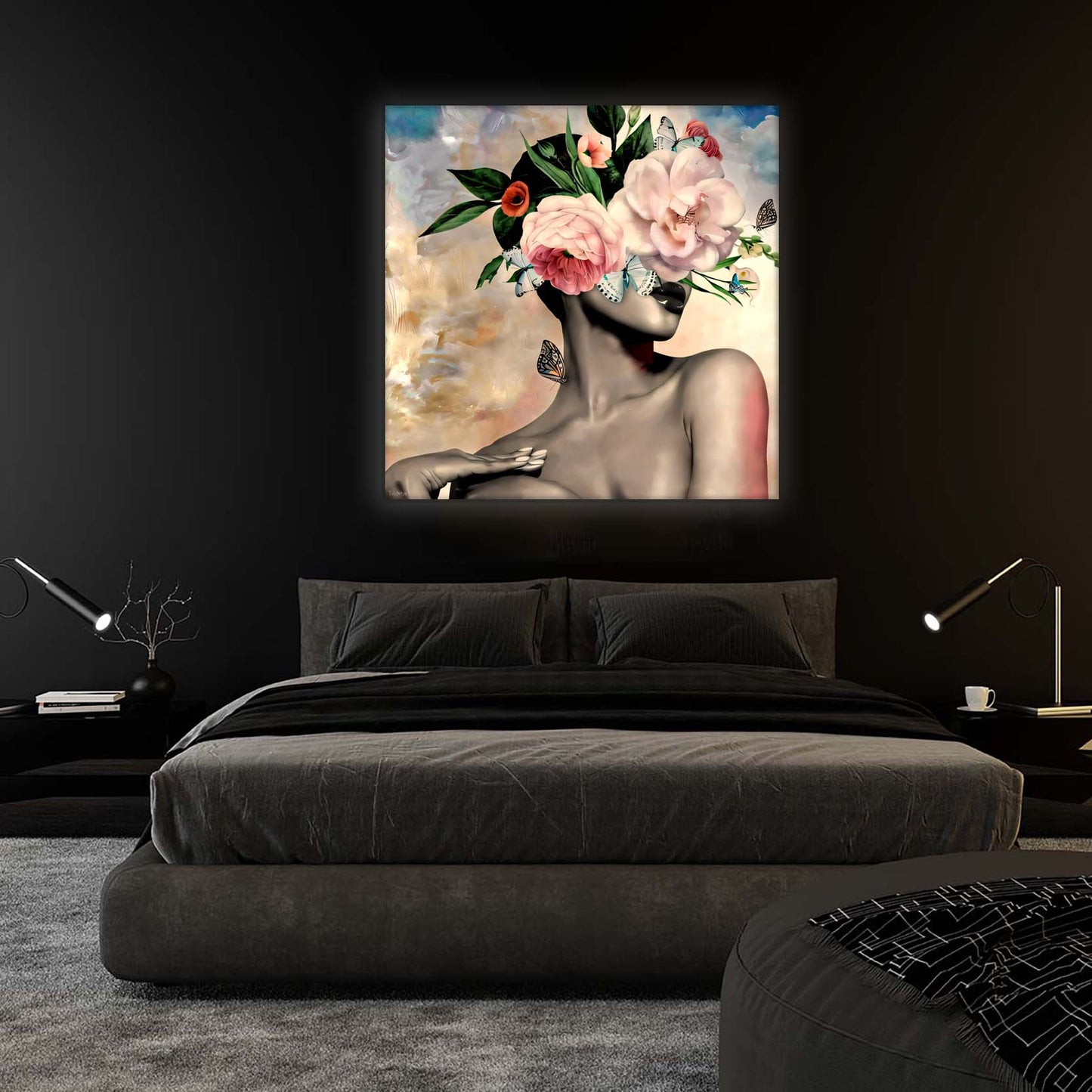 Wandbild Blumenkopf – Leinwandbild