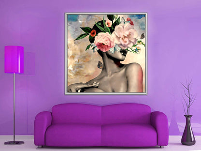 Wandbild Blumenkopf – Leinwandbild