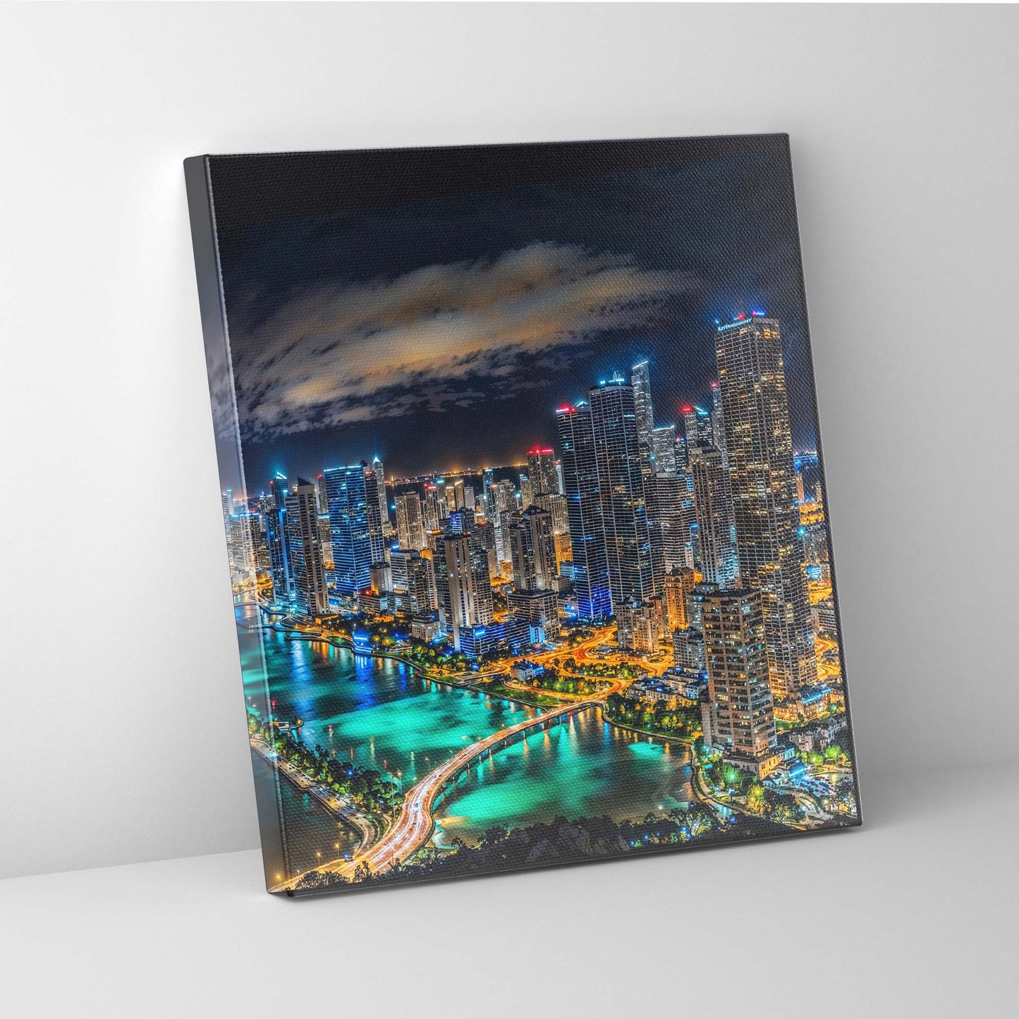 Miami-City Skyline - Leinwandbild - RGB-Lack