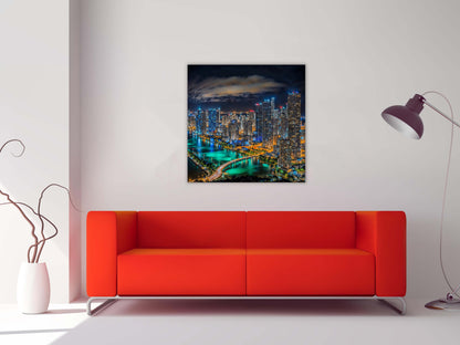 Miami-City Skyline - Leinwandbild - RGB-Lack