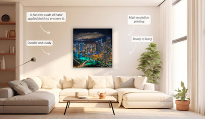Miami-City Skyline - Leinwandbild - RGB-Lack