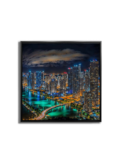 Miami-City Skyline - Leinwandbild - RGB-Lack