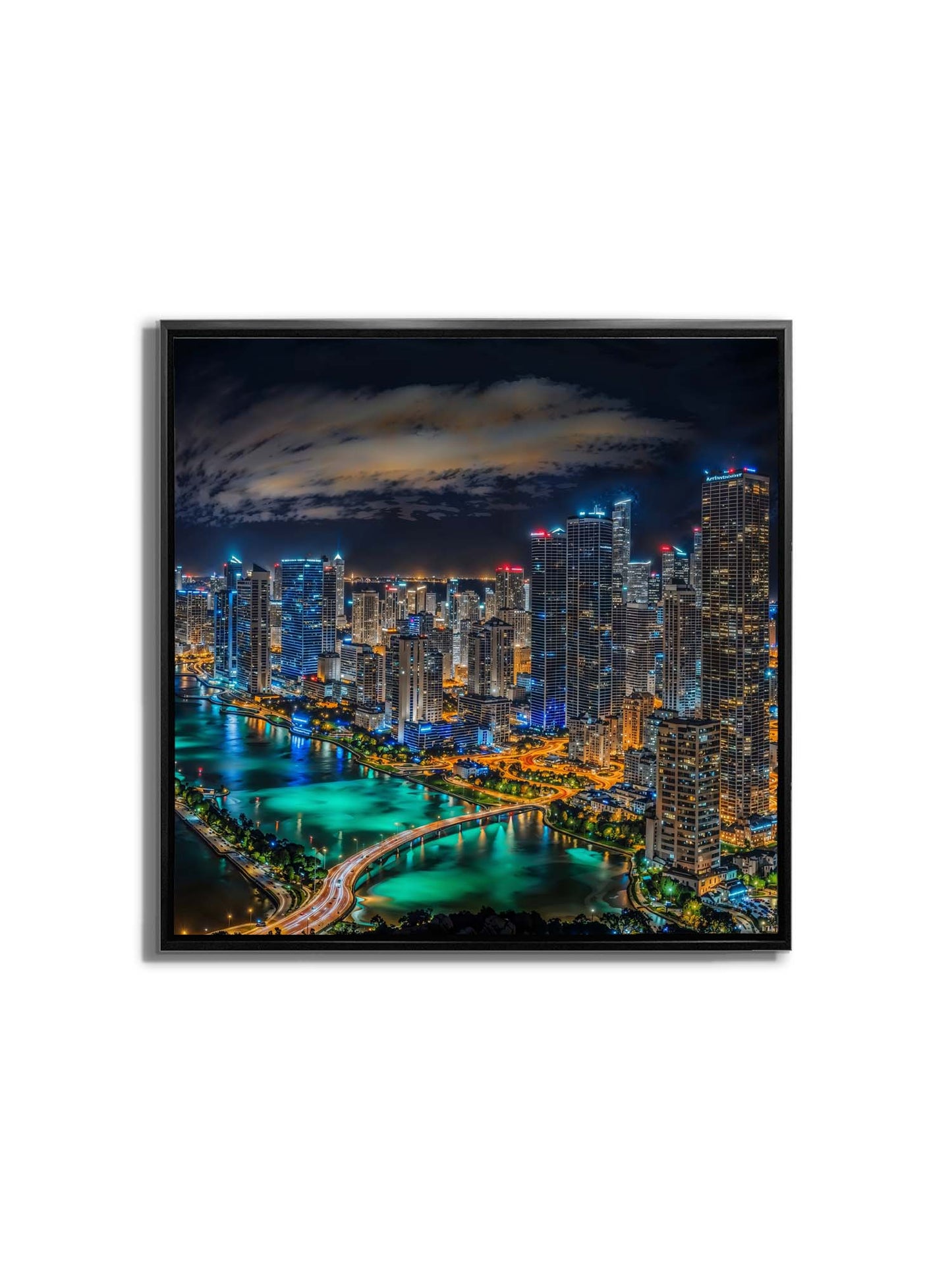 Miami-City Skyline - Leinwandbild - RGB-Lack