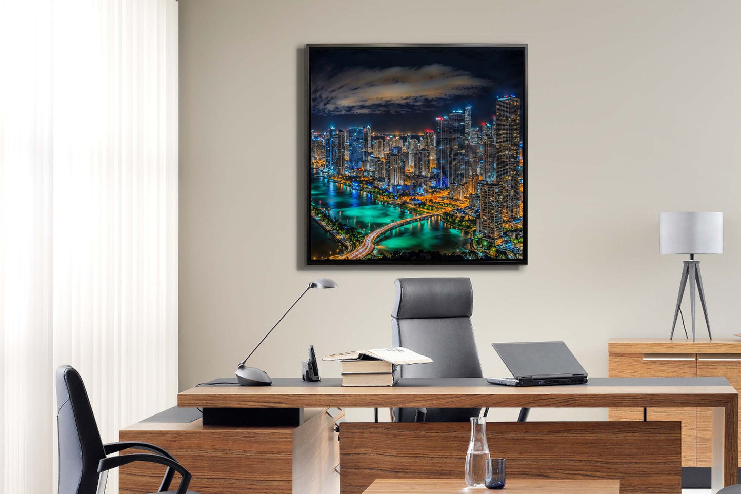 Miami-City Skyline - Leinwandbild - RGB-Lack