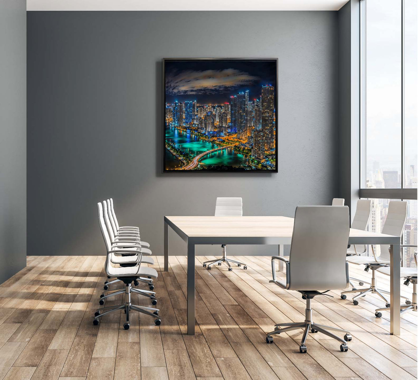 Miami-City Skyline - Leinwandbild - RGB-Lack