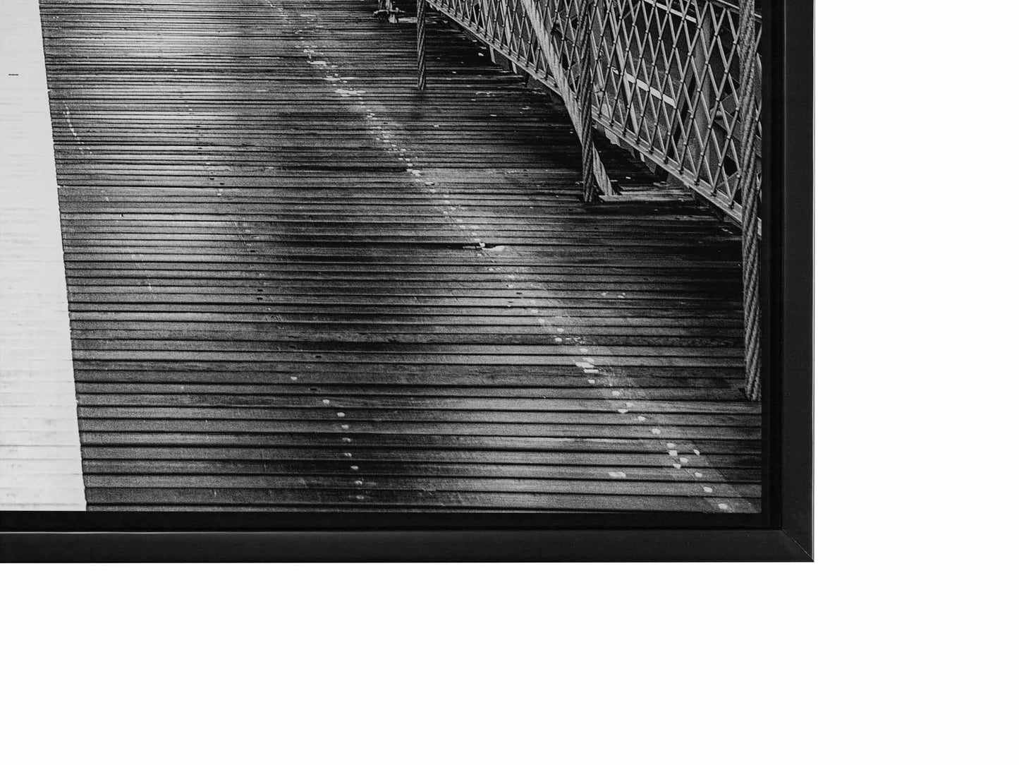 Brooklyn Bridge in Schwarz-Weiß-Skyline-Wandbild