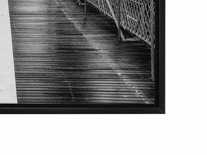 Brooklyn Bridge in Schwarz-Weiß-Skyline-Wandbild