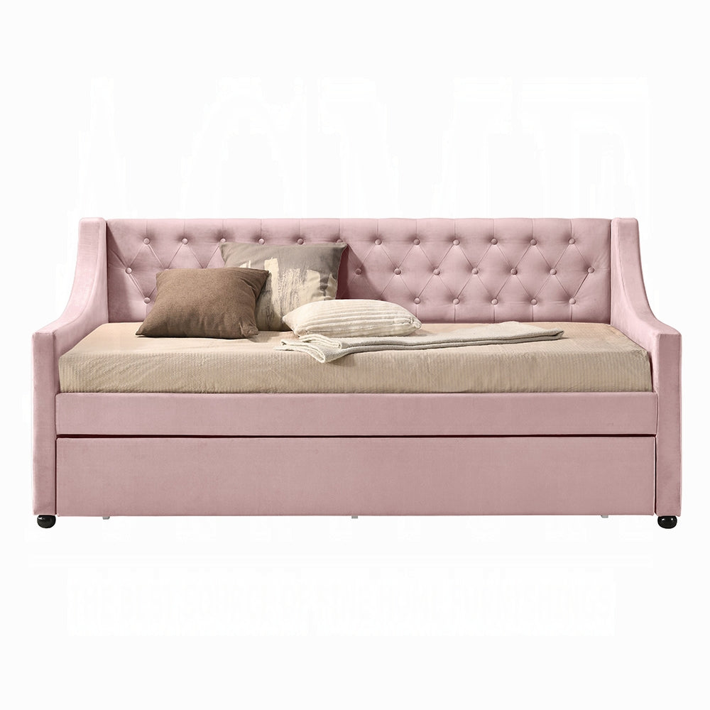 Hague Tufted Daybed mit Ausziehbett - Rosa