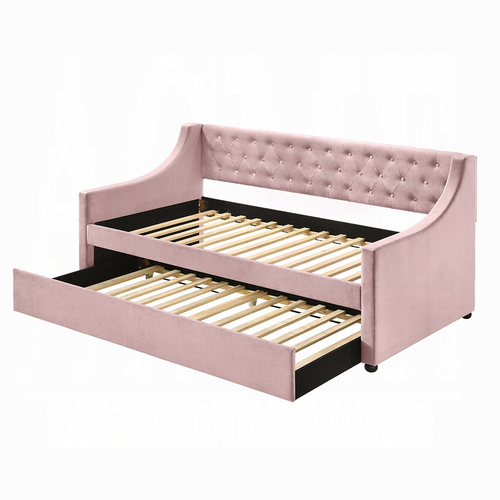 Hague Tufted Daybed mit Ausziehbett - Rosa