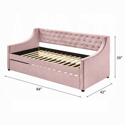 Hague Tufted Daybed mit Ausziehbett - Rosa