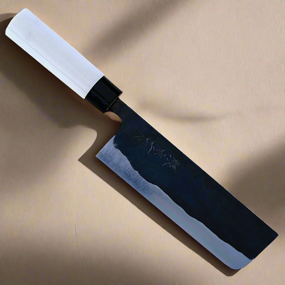 Aogami 166 | Nakiri Messer 165mm Blau#2 Weicheisenklinge | Hergestellt in Japan