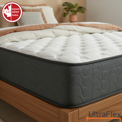 UltraFlex® STELLAR Mittelfest – Premium Orthopädische Matratze mit Kühlgel, High-Density Soja-Schaum & Gesteppter Oberseite | Hergestellt in Kanada