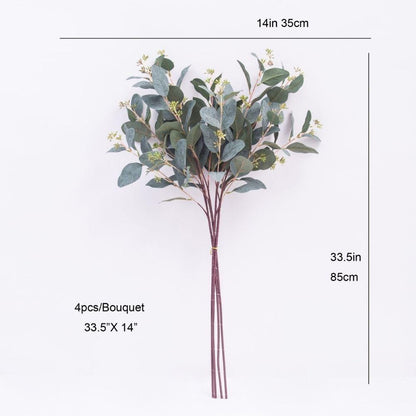 Faris Eukalyptus-Kunstblumenstrauß 85 X 35,5 cm (4er-Set)
