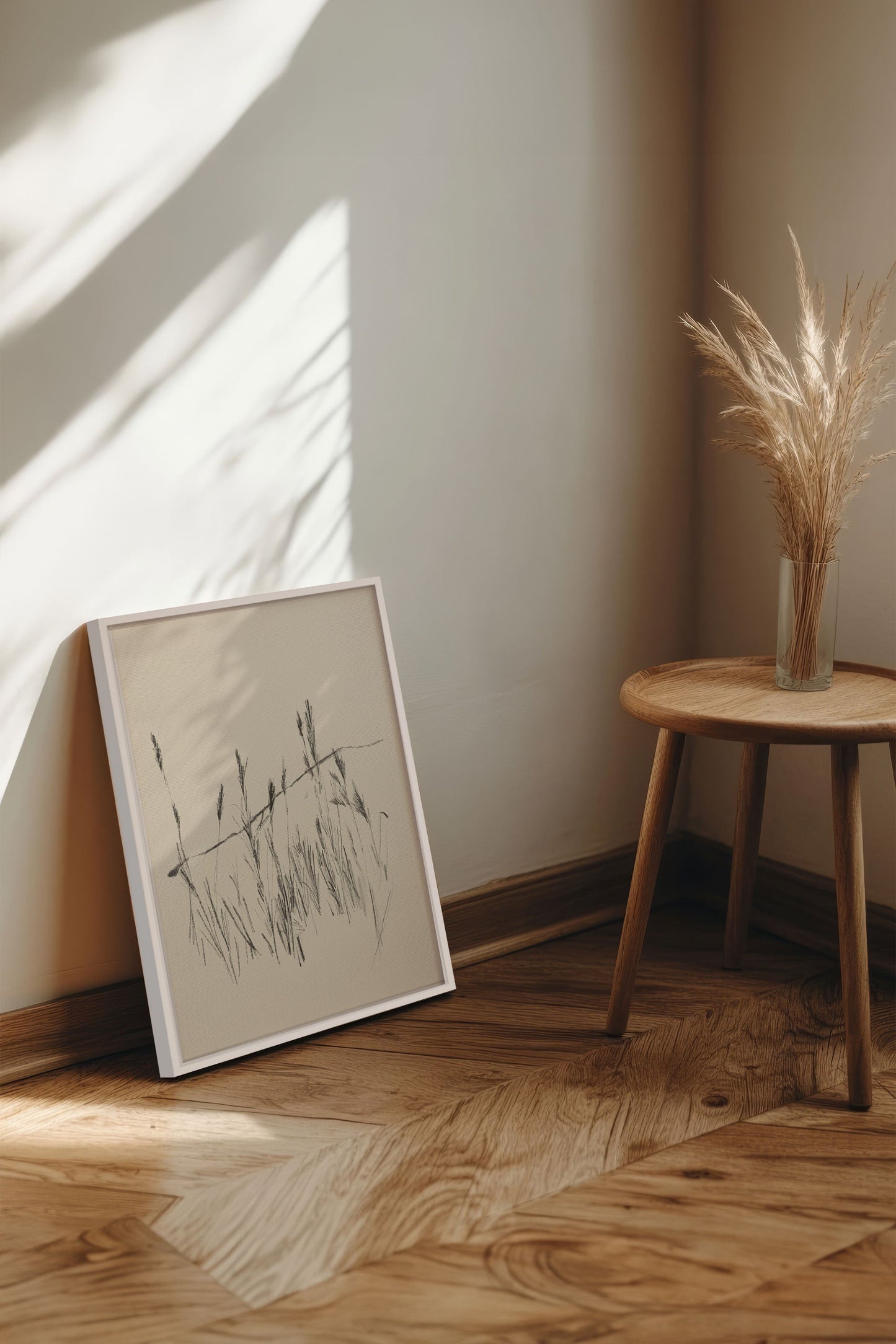 SCHILF IM WIND, Kunst auf gespannter Leinwand