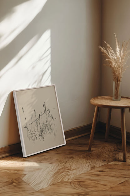 SCHILF IM WIND, Kunst auf gespannter Leinwand