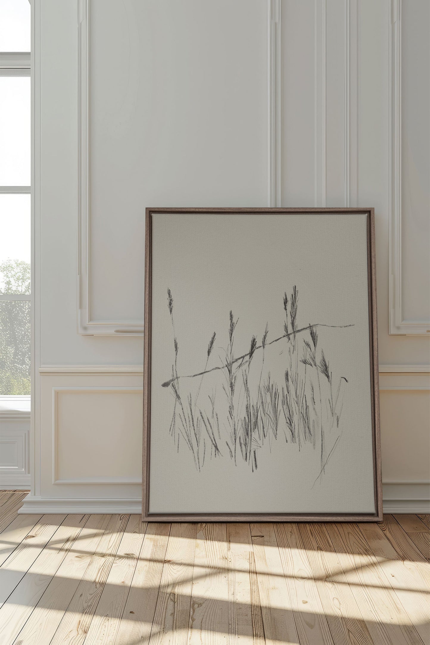 SCHILF IM WIND, Kunst auf gespannter Leinwand