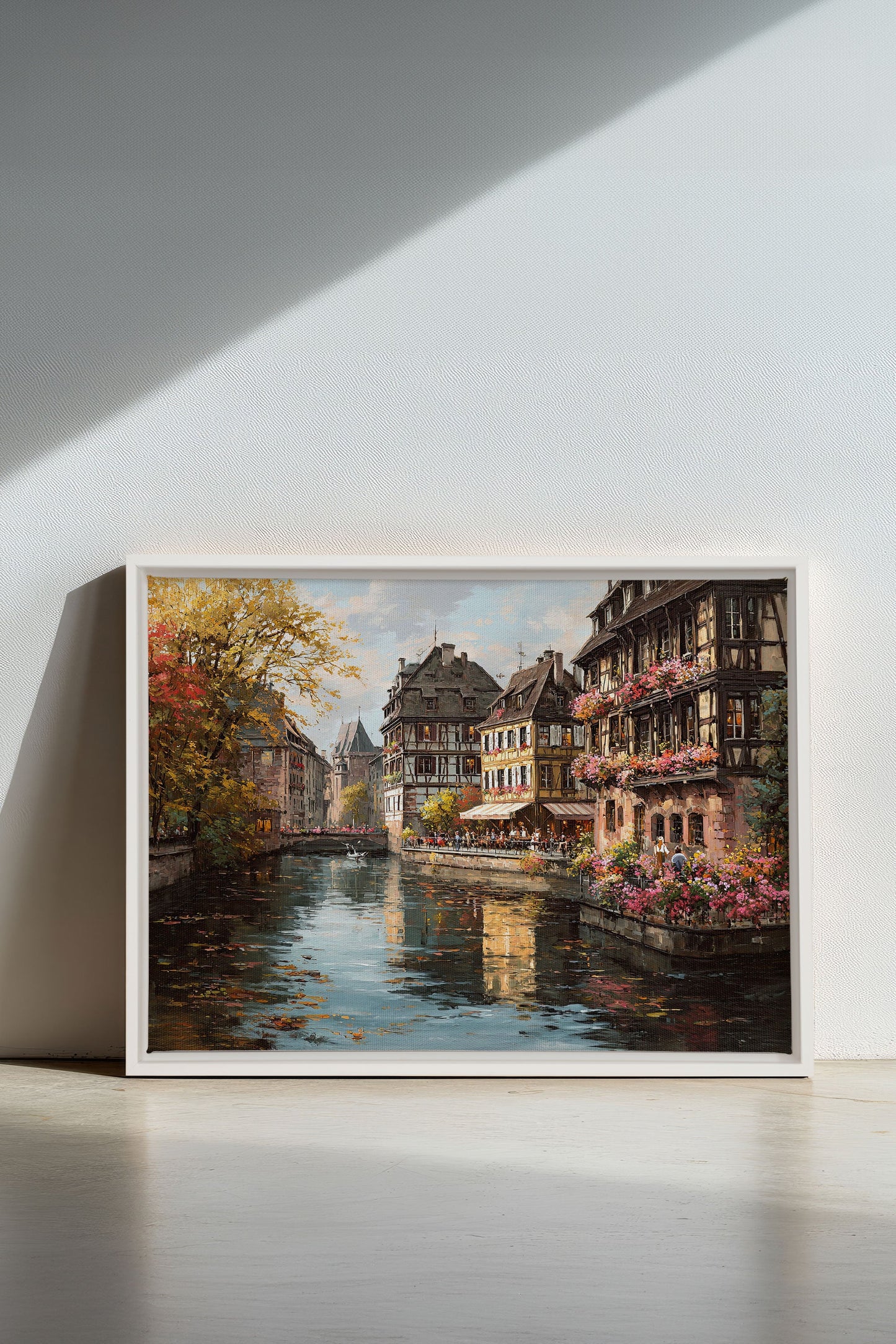 BLUMENBLÄTTERKANAL, Kunstwerk auf gespannter Leinwand