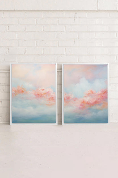 MYSTIC SUNSET DUO (2 Werke auf Leinwand auf Keilrahmen)