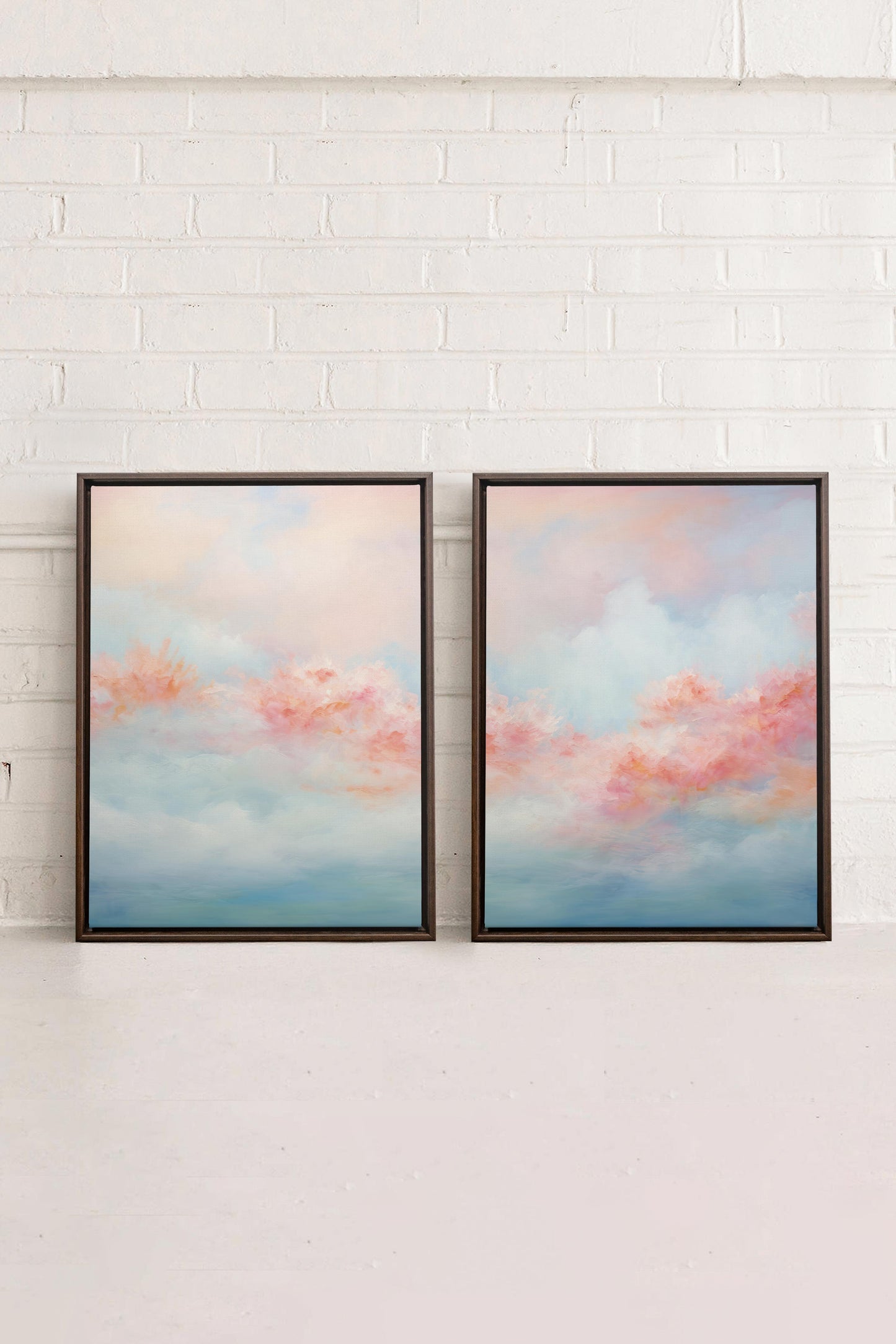 MYSTIC SUNSET DUO (2 Werke auf Leinwand auf Keilrahmen)