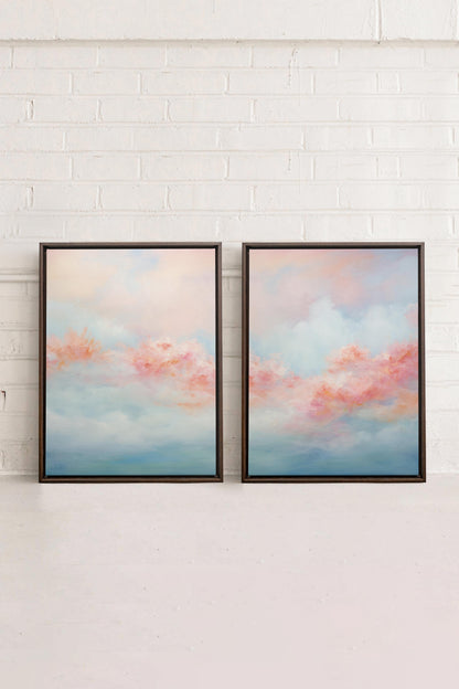MYSTIC SUNSET DUO (2 Werke auf Leinwand auf Keilrahmen)