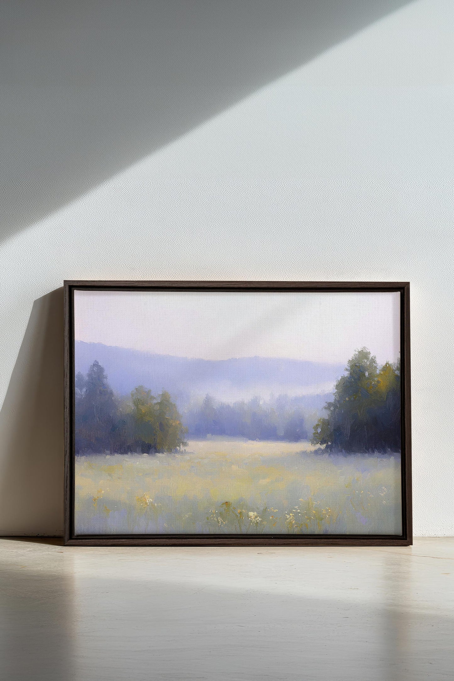 LÄNDLICHES ERWACHEN, Werk auf gespannter Leinwand