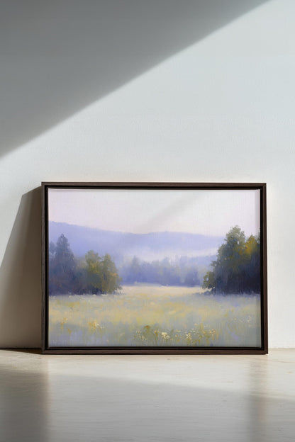 LÄNDLICHES ERWACHEN, Werk auf gespannter Leinwand