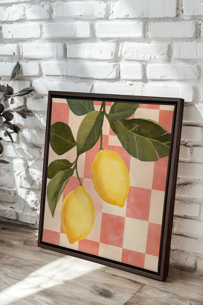 VINTAGE LEMONADE, stretched canvas artwork