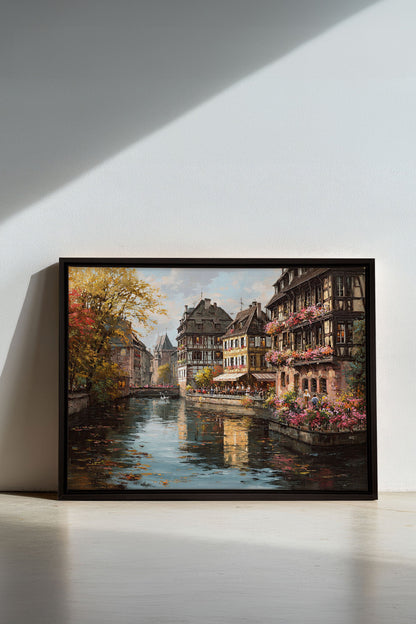 BLUMENBLÄTTERKANAL, Kunstwerk auf gespannter Leinwand
