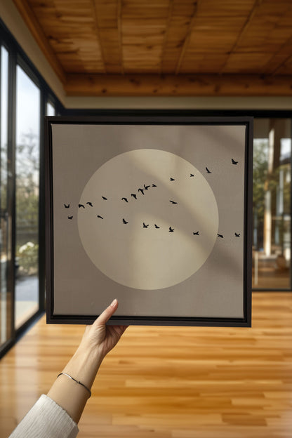 FLUG DES LICHTS, Leinwandbild auf gespanntem Keilrahmen