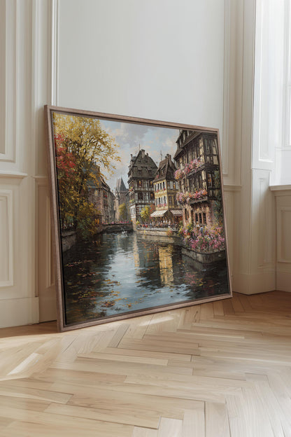 BLUMENBLÄTTERKANAL, Kunstwerk auf gespannter Leinwand
