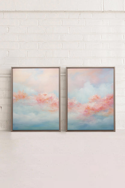 MYSTIC SUNSET DUO (2 Werke auf Leinwand auf Keilrahmen)