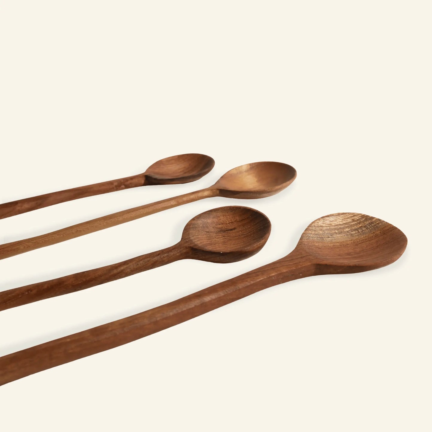 Cocktail-Löffel aus Holz (4er-Set)