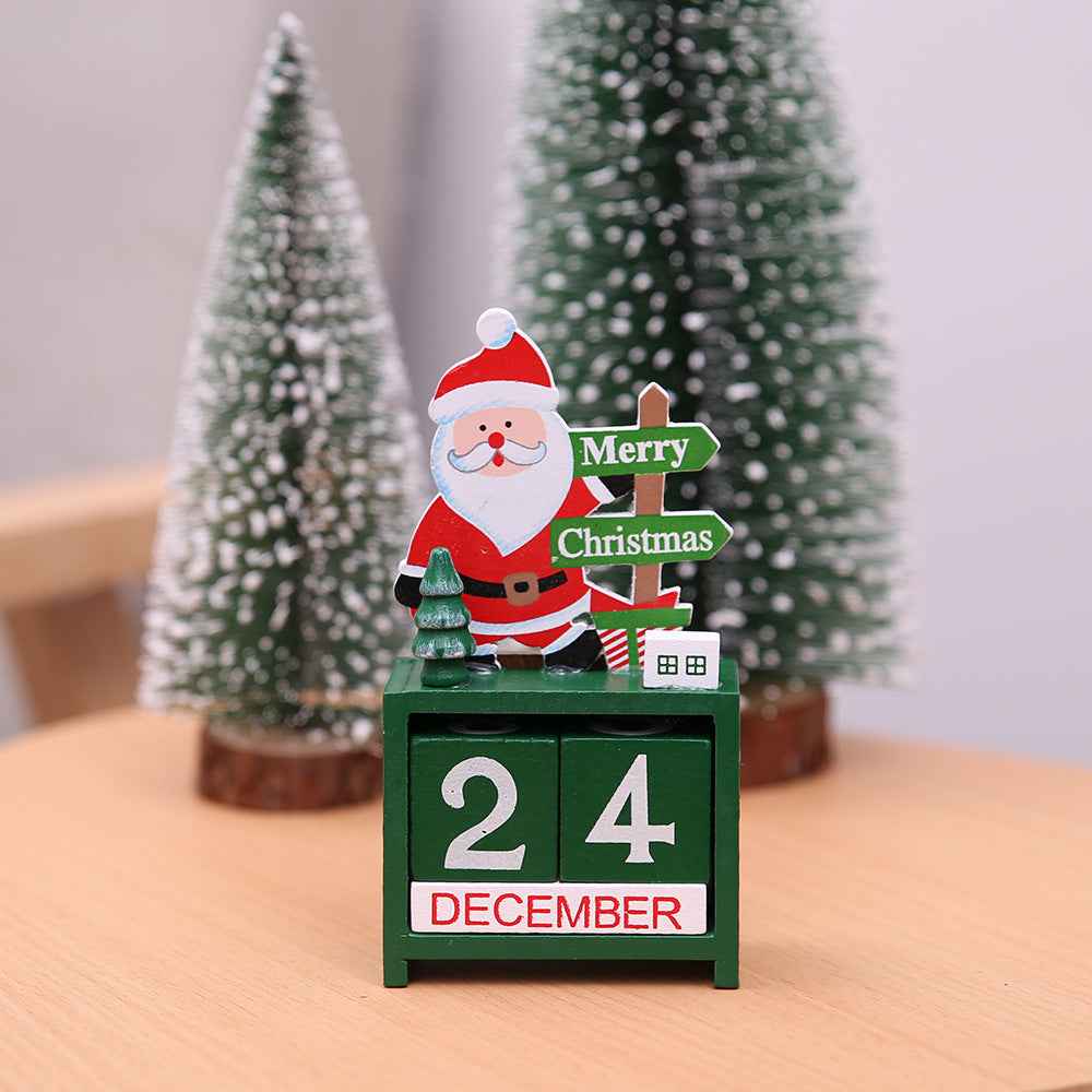 Wooden Christmas Advent Calendar – Holiday Countdown Decoration, 14cm