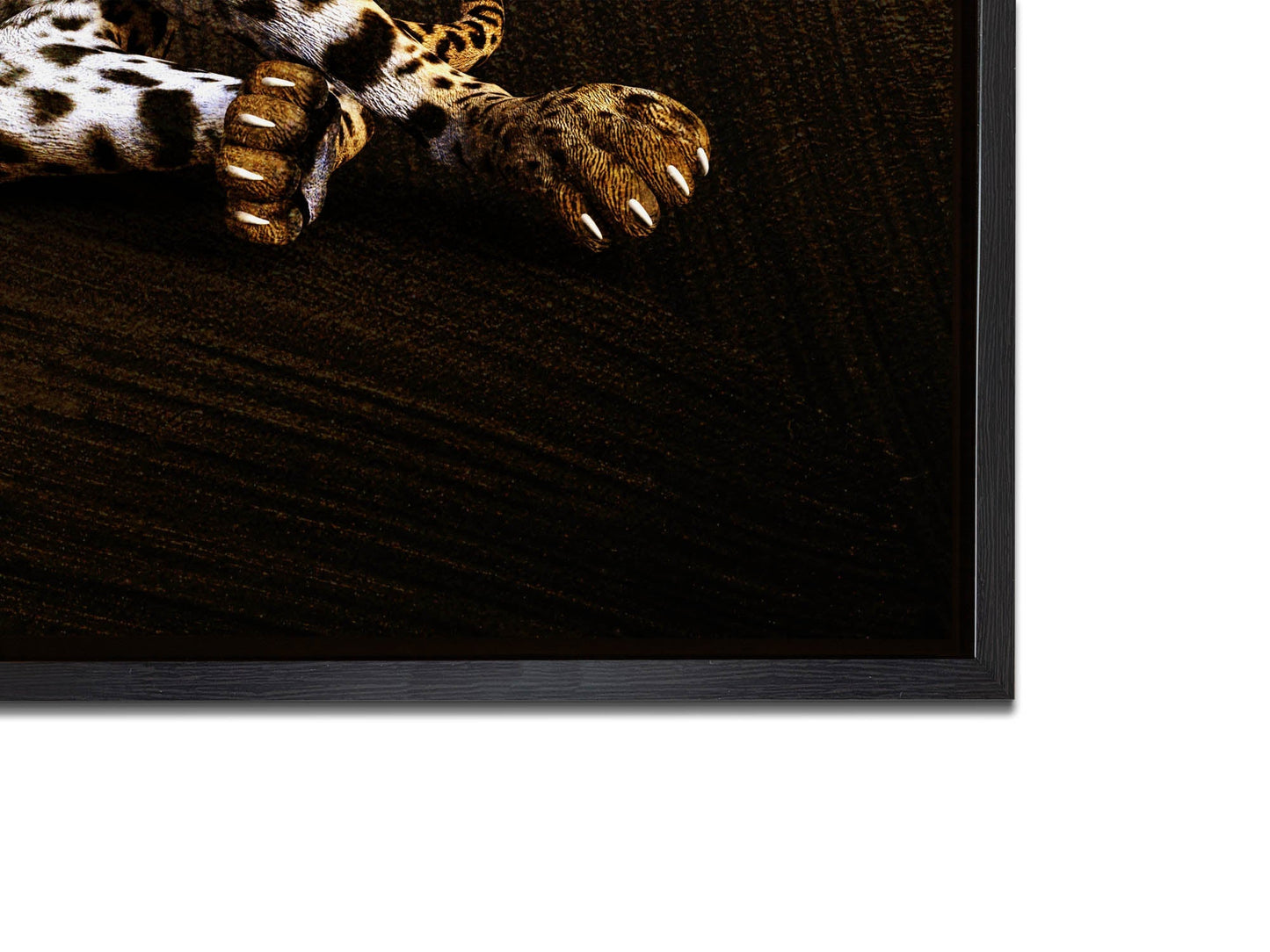 Leopard - Wildlife Leinwand Kunst - Wanddeko - Von Hand aufgetragener Goldlack #4836-047